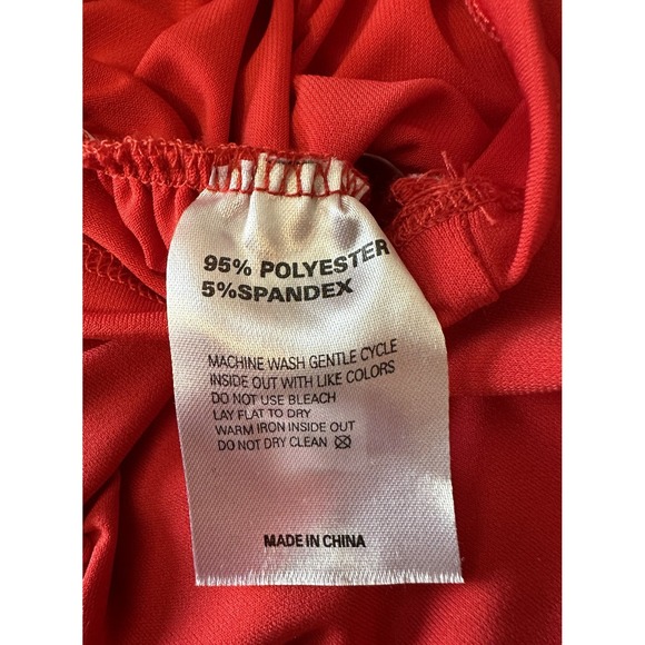 Boston Proper So Chic Ruched Long Sleeve Turtleneck Top Womens Large Red - Picture 11 of 12